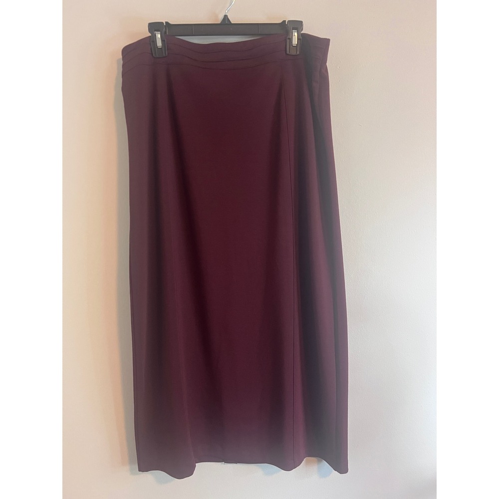 Cato J/M Sportswear Burgundy Maxi Skirt Elastic Waist Size Large NWT